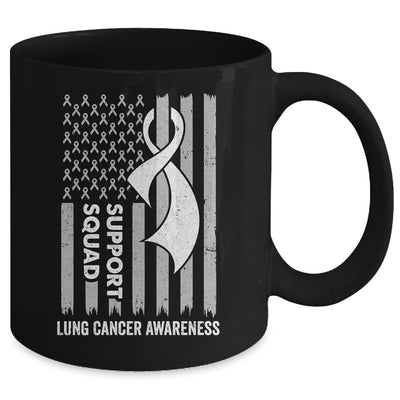 Lung Cancer Flag Support Squad Lung Cancer Awareness Mug | teecentury