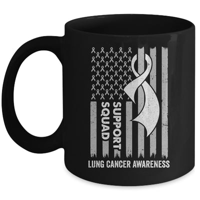 Lung Cancer Flag Support Squad Lung Cancer Awareness Mug | teecentury