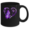 Lupus Awareness Warrior Survivor Purple Butterflies Heart Mug | teecentury