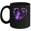 Lupus Awareness Warrior Survivor Purple Butterflies Heart Mug | teecentury