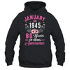 Made In 1945 80 Years Old January 80th Birthday Women Shirt & Tank Top | teecentury