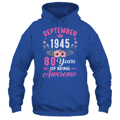 Made In 1945 80 Years Old September 80th Birthday Women Shirt & Tank Top | teecentury