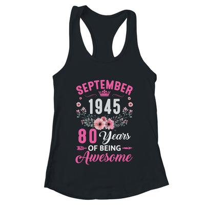 Made In 1945 80 Years Old September 80th Birthday Women Shirt & Tank Top | teecentury