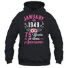 Made In 1949 75 Years Old January 75th Birthday Women Shirt & Tank Top | teecentury