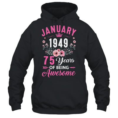 Made In 1949 75 Years Old January 75th Birthday Women Shirt & Tank Top | teecentury