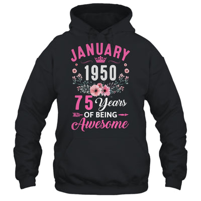 Made In 1950 75 Years Old January 75th Birthday Women Shirt & Tank Top | teecentury