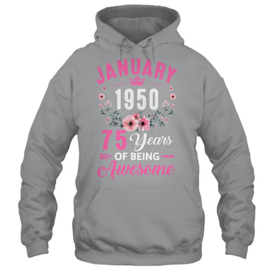 Made In 1950 75 Years Old January 75th Birthday Women Shirt & Tank Top | teecentury