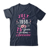 Made In 1950 75 Years Old July 75th Birthday Women Shirt & Tank Top | teecentury