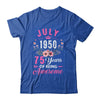 Made In 1950 75 Years Old July 75th Birthday Women Shirt & Tank Top | teecentury