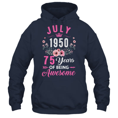 Made In 1950 75 Years Old July 75th Birthday Women Shirt & Tank Top | teecentury