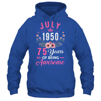 Made In 1950 75 Years Old July 75th Birthday Women Shirt & Tank Top | teecentury