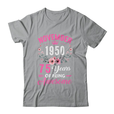 Made In 1950 75 Years Old November 75th Birthday Women Shirt & Tank Top | teecentury