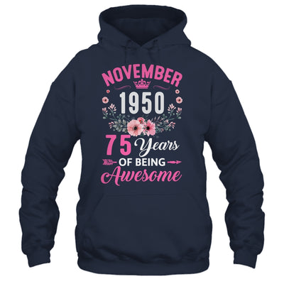Made In 1950 75 Years Old November 75th Birthday Women Shirt & Tank Top | teecentury