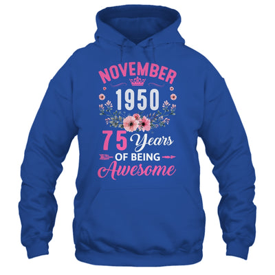 Made In 1950 75 Years Old November 75th Birthday Women Shirt & Tank Top | teecentury