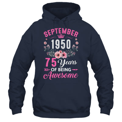 Made In 1950 75 Years Old September 75th Birthday Women Shirt & Tank Top | teecentury