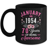 Made In 1954 70 Years Old January 70th Birthday Women Mug | teecentury