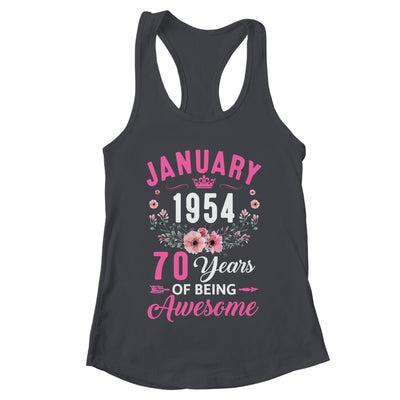 Made In 1954 70 Years Old January 70th Birthday Women Shirt & Tank Top | teecentury