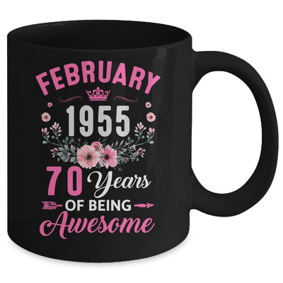 Made In 1955 70 Years Old February 70th Birthday Women Mug | teecentury