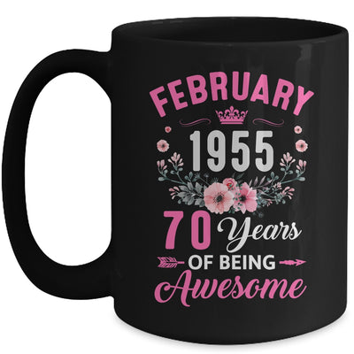 Made In 1955 70 Years Old February 70th Birthday Women Mug | teecentury