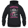 Made In 1955 70 Years Old February 70th Birthday Women Shirt & Tank Top | teecentury