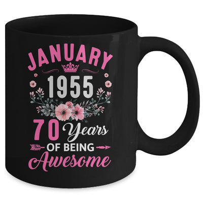 Made In 1955 70 Years Old January 70th Birthday Women Mug | teecentury