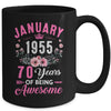 Made In 1955 70 Years Old January 70th Birthday Women Mug | teecentury