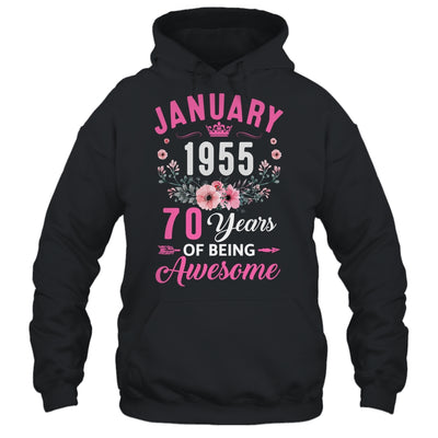 Made In 1955 70 Years Old January 70th Birthday Women Shirt & Tank Top | teecentury