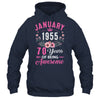 Made In 1955 70 Years Old January 70th Birthday Women Shirt & Tank Top | teecentury