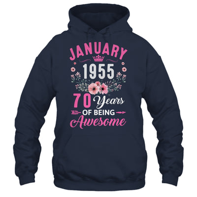 Made In 1955 70 Years Old January 70th Birthday Women Shirt & Tank Top | teecentury