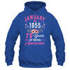 Made In 1955 70 Years Old January 70th Birthday Women Shirt & Tank Top | teecentury