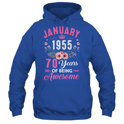 Made In 1955 70 Years Old January 70th Birthday Women Shirt & Tank Top | teecentury