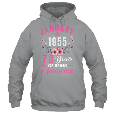 Made In 1955 70 Years Old January 70th Birthday Women Shirt & Tank Top | teecentury