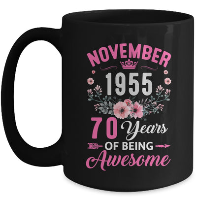 Made In 1955 70 Years Old November 70th Birthday Women Mug | teecentury