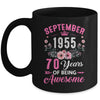 Made In 1955 70 Years Old September 70th Birthday Women Mug | teecentury