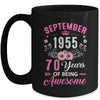 Made In 1955 70 Years Old September 70th Birthday Women Mug | teecentury