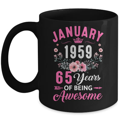 Made In 1959 65 Years Old January 65th Birthday Women Mug | teecentury