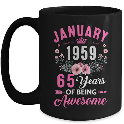 Made In 1959 65 Years Old January 65th Birthday Women Mug | teecentury