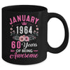 Made In 1964 60 Years Old January 60th Birthday Women Mug | teecentury