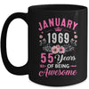 Made In 1969 55 Years Old January 55th Birthday Women Mug | teecentury