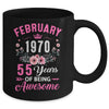 Made In 1970 55 Years Old February 55th Birthday Women Mug | teecentury