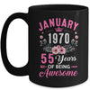 Made In 1970 55 Years Old January 55th Birthday Women Mug | teecentury