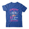 Made In 1970 55 Years Old January 55th Birthday Women Shirt & Tank Top | teecentury