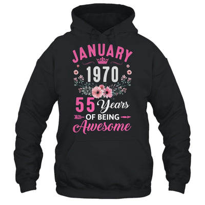 Made In 1970 55 Years Old January 55th Birthday Women Shirt & Tank Top | teecentury