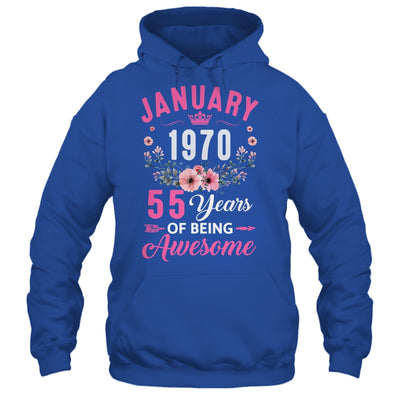 Made In 1970 55 Years Old January 55th Birthday Women Shirt & Tank Top | teecentury