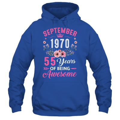 Made In 1970 55 Years Old September 55th Birthday Women Shirt & Tank Top | teecentury