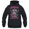 Made In 1974 50 Years Old January 50th Birthday Women Shirt & Tank Top | teecentury