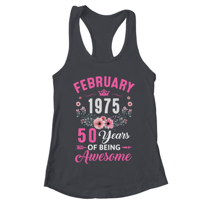 Made In 1975 50 Years Old February 50th Birthday Women Shirt & Tank Top | teecentury