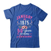 Made In 1975 50 Years Old January 50th Birthday Women Shirt & Tank Top | teecentury