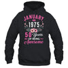 Made In 1975 50 Years Old January 50th Birthday Women Shirt & Tank Top | teecentury