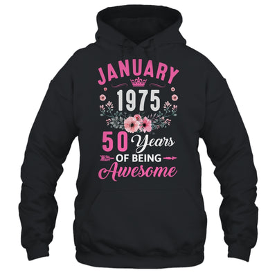 Made In 1975 50 Years Old January 50th Birthday Women Shirt & Tank Top | teecentury
